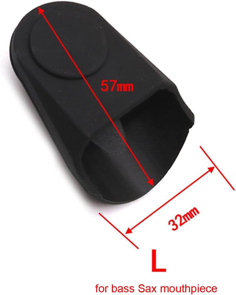 Fengtaike Saxophone Mouthpiece Protector, Silicone Cap Cover, Black (Bass Sax) - Image 2